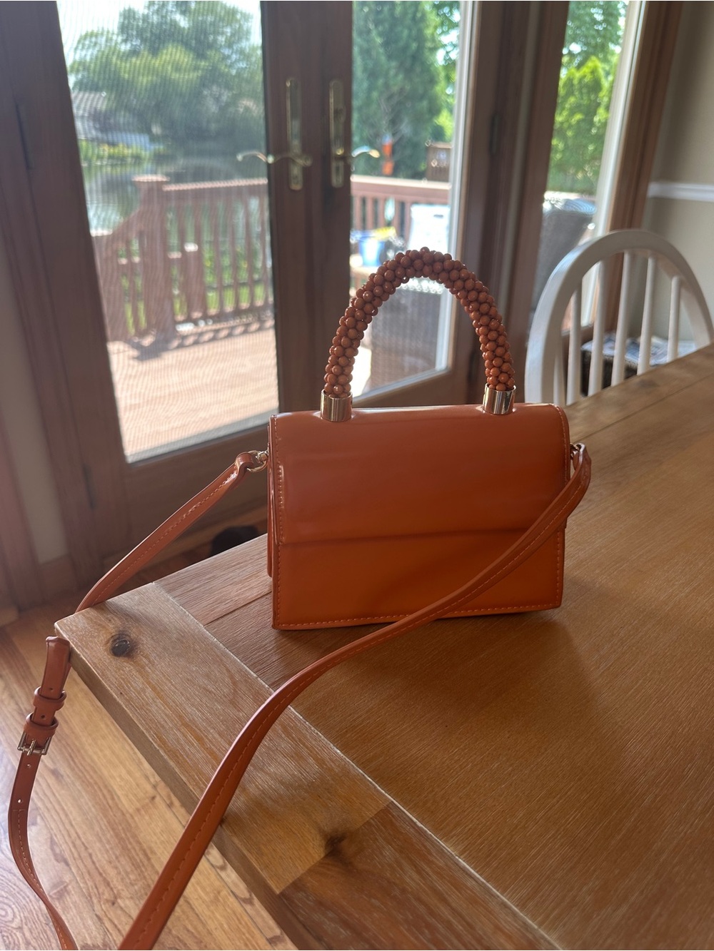 Zara Women's Orange Top-Handle Crossbody Bag - Unbranded